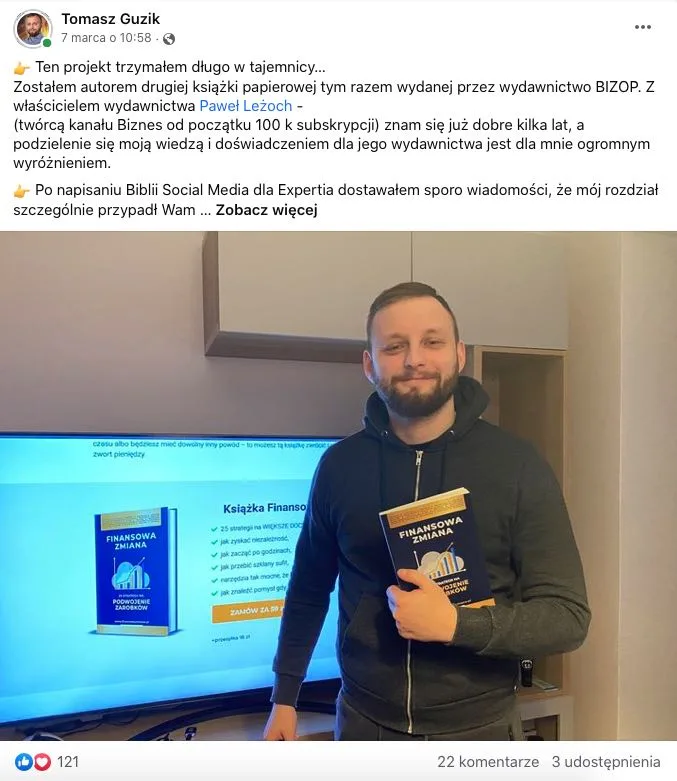 Tomasz Guzik prezentuje książkę Finansowa Zmiana