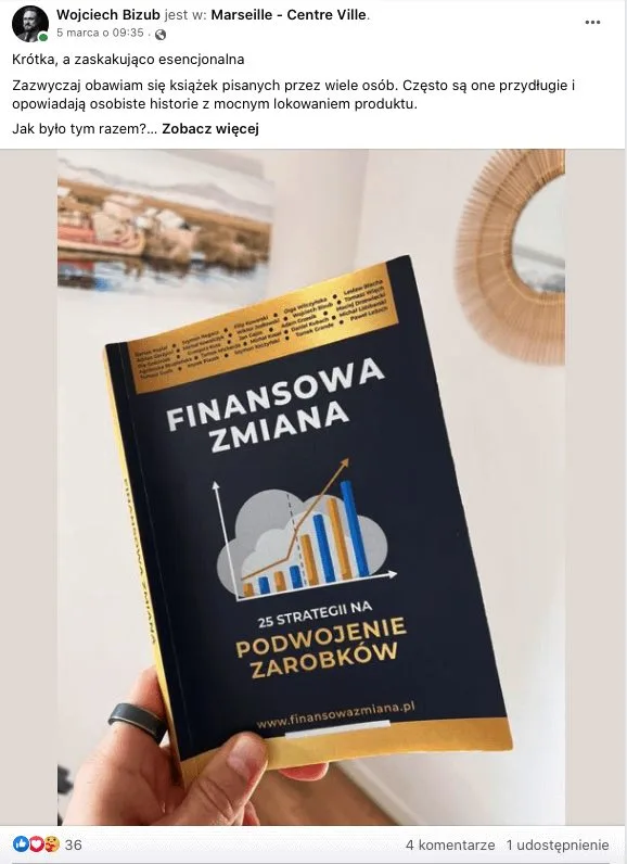 Wojciech Bizub z egzemplarzem Finansowej Zmiany